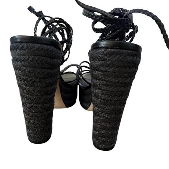 *NWOT Paige Carson Braided Ankle-Wrap Platform Espadrilles - Sz 10 - Picture 6 of 10
